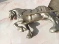 Бронзов кон с каручка, снимка 8
