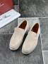 Loro Piana Дамски Бежови Ежедневни Обувки Естествена Кожа🥿Дамски Мокасини Лоро Пиана Код E553, снимка 5