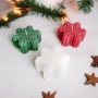 6233 Коледна свещ снежинка или подарък – бяла, зелена, червена, снимка 2