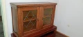 Дървен шкаф за книги + секция (дърворезба), снимка 8