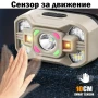 Малък LED акумулаторен челник със сензор USB зареждане фенер за глава бягане риболов къмпинг мощен, снимка 2
