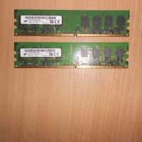 372.Ram DDR2 667 MHz PC2-5300,2GB,Micron. НОВ. Кит 2 Броя, снимка 1 - RAM памет - 45734911