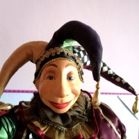 Уникална Стара Кукла-Жокер,Клоун, снимка 2 - Антикварни и старинни предмети - 46098271