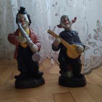 Антична двойка клоуни музиканти, снимка 3 - Антикварни и старинни предмети - 45857246