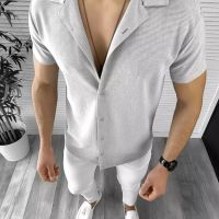 Мъжка риза с къс ръкав Алексис модел 2024, снимка 1 - Ризи - 45266230