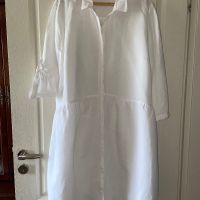 Нова бяла елегантна рокля лен памук ленена , снимка 9 - Рокли - 45625420