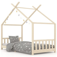 vidaXL Рамка за детско легло, бор масив, 90х200 см（SKU:283366, снимка 1 - Спални и легла - 44957160
