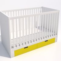 Бебешко креватче / легло / кошарка с чекмеджета, Икеа, снимка 2 - Кошарки - 45382409