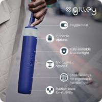 Чадър Gilley, хидрофобен плат, ултракомпактен, лек и преносим, синьо, снимка 4 - Други - 45607349