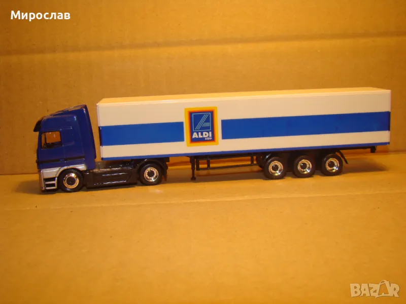 SCHUCO H0 1/87 MERCEDES ACTROS КАМИОН TIR МОДЕЛ КОЛИЧКА, снимка 1