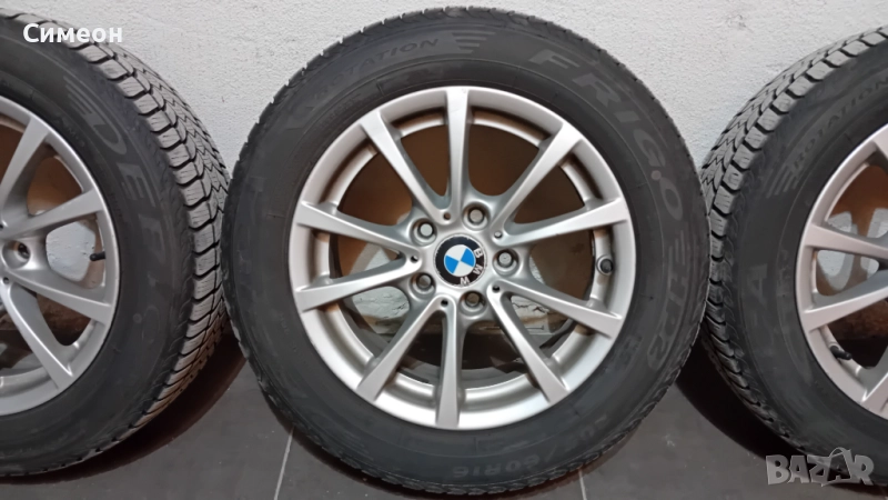 Оригинални джанти BMW 16" 7JX16 H2 със зимни гуми Debica Frigo HP2 8mm грайфер made in France., снимка 1