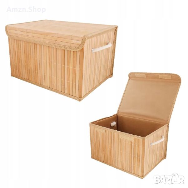 Бамбукови кошници за съхранение кош за съхранение бамбук 2бр. , снимка 1