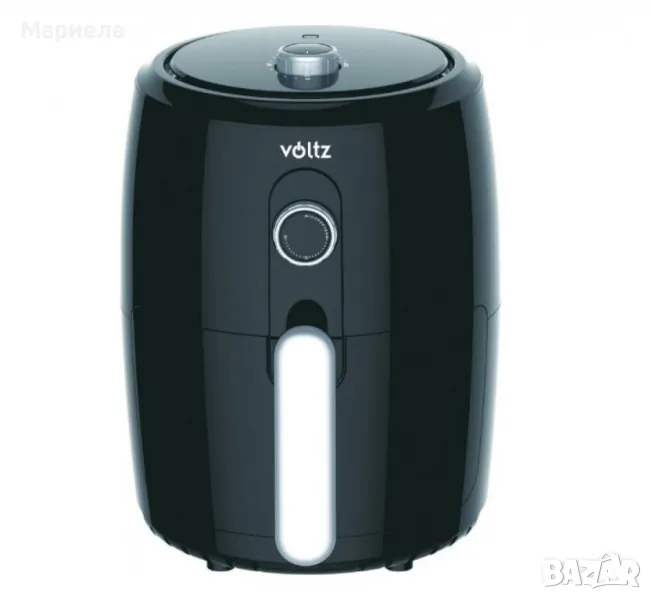 Фритюрник с горещ въздух Air Fryer Voltz V51980L, 1000W, 2 литра, 80-200 C, Таймер, Черен - 2 ГОДИНИ, снимка 1