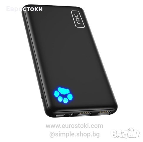 Външна батерия INIU Power Bank 10000mAh 5V/3A, преносимо зарядно устройство, ултра тънък дизайн, снимка 1