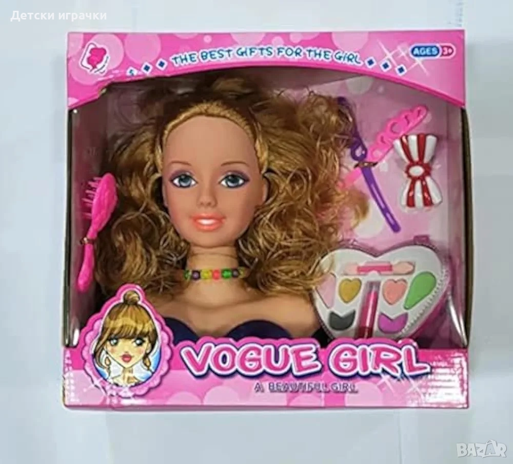 Кукла глава за прически с гримове и аксесоари , снимка 1