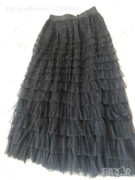 Черна пола от тюл , снимка 1