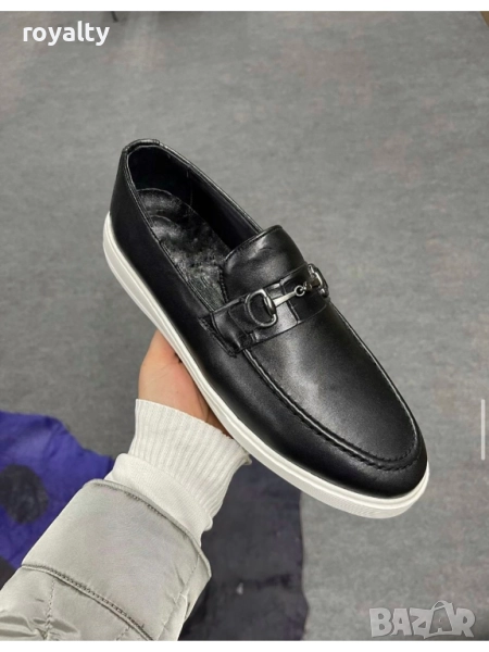 Мъжки черни обувки от кожа, снимка 1