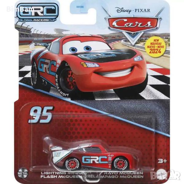 Оригинална количка Cars Lightning McQueen GRC / Disney / Pixar, снимка 1