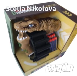 Пистолет Нърф с 20 меки патрона и 16-местен патрондаш, снимка 1