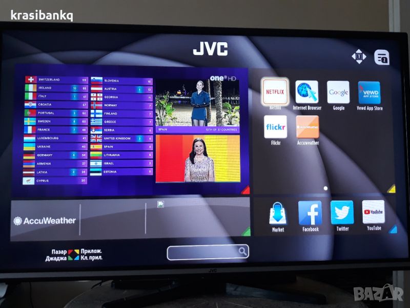 JVC Smart WIFI HDMI LED 40 инча телевизор , снимка 1
