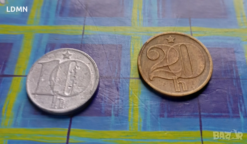 10 и 20 Халера 1977 Чехословакия, снимка 1