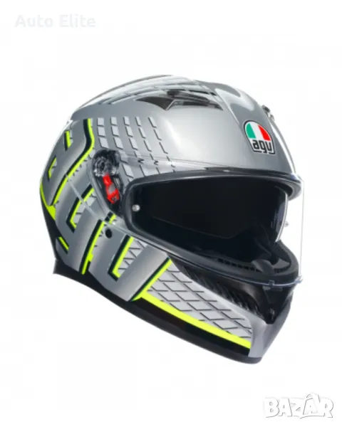 КАСКА AGV K3 - FORTIFY GREY/BLACK/YELLOW FLUO  56226, снимка 1