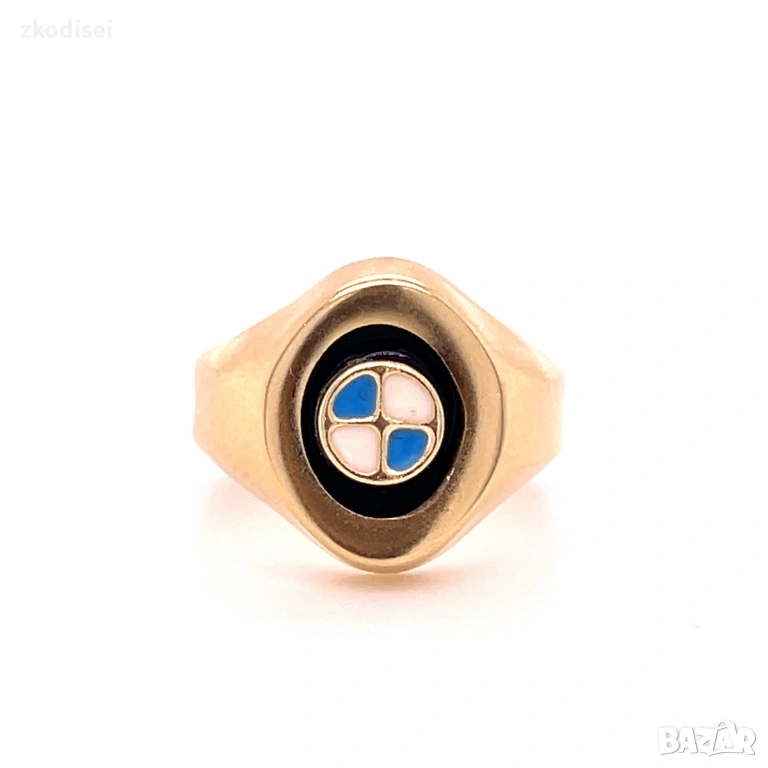 Златен детски пръстен 2,31гр. размер:50 14кр. проба:585 модел:36321-1, снимка 1