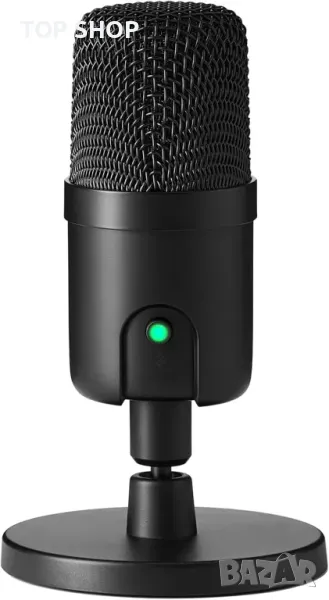 Мини USB кондензаторен кардиоиден микрофон Amazon Basics, черен, снимка 1