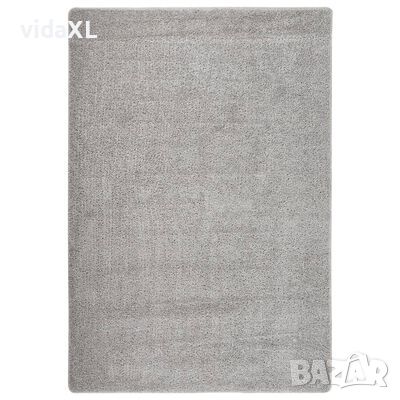 vidaXL Шаги килим, светлосив, 120x170 см, противоплъзгащ(SKU:340383, снимка 1