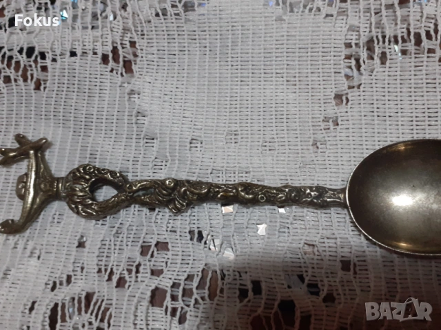Стара антикварна малка колекционерска лъжичка Италия - N4, снимка 4 - Антикварни и старинни предмети - 53698280