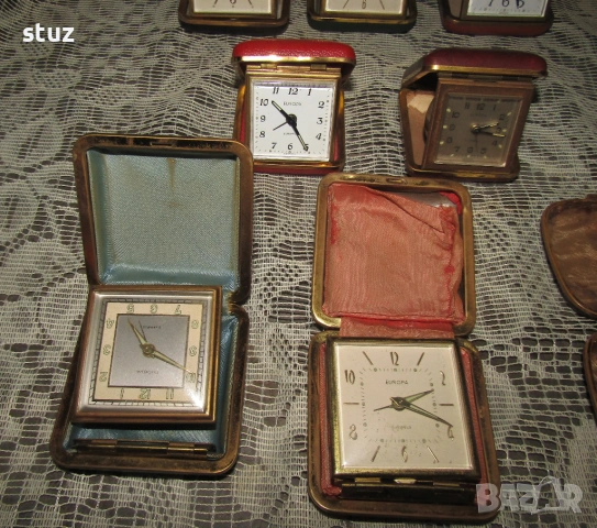 Немски механични будилници Europa за реставрация, или за части, сет 8 бр., снимка 4 - Антикварни и старинни предмети - 53399030