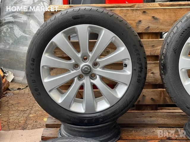 5х105 17 Лети Джанти Opel Astra Mokka ET 42 J 7 Централен отвор 56.6 Подарък Летни Гуми Goodyear 215, снимка 10 - Гуми и джанти - 52404443