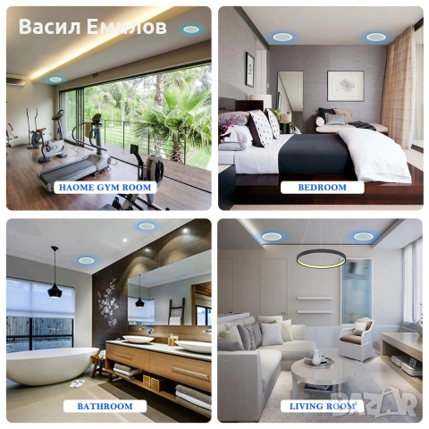 Herdio 4" Bluetooth таванни високоговорители 320 вата, 2-лентови, снимка 5 - Bluetooth тонколони - 53961009