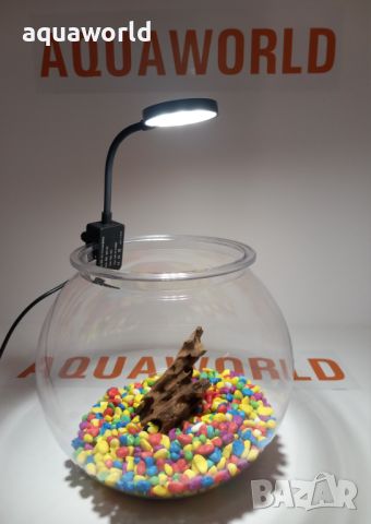 "Безплатна доставка " Нано аквариум 5 литра с LED лампа , снимка 1 - Оборудване за аквариуми - 45505303