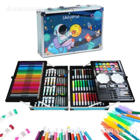 4720 Детски куфар за рисуване с дръжка 145 части