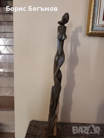 Декоративна дървена скулптура – ​​Женска фигура, снимка 3 - Колекции - 53886826