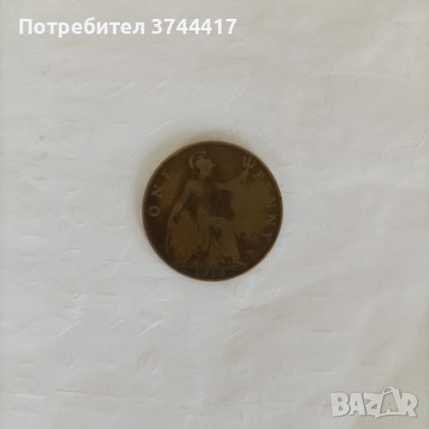 МНОГО РЯДКА МОНЕТА ВЕЛИКОБРИТАНСКО ПЕНИ ОТ 1914 г. БРИТАНСКА ГРЕШКА , снимка 4 - Нумизматика и бонистика - 46686404