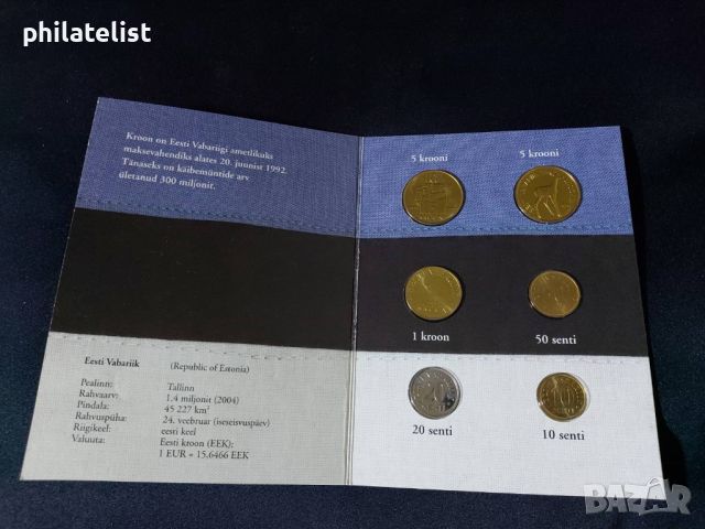 Естония 1992-2003 - Комплектен сет от 6 монети, снимка 2 - Нумизматика и бонистика - 46379393