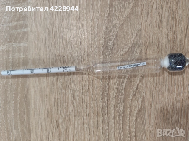 Комплект уреди за мерене на ракия (спиртомери) 3 бр. – 0–40°, 40–70°, 70–100°, в дървена кутия, снимка 8 - Други - 51997173