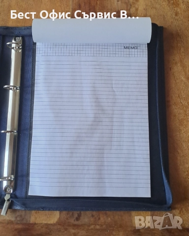 папка за документи класьор с 4 ринга син с цип кожа с полиестер Марксман Marksman А4 , снимка 5 - Ученически пособия, канцеларски материали - 52554618