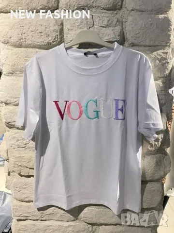 Дамски Памучни Тениски VOGUE, снимка 3 - Тениски - 47078503