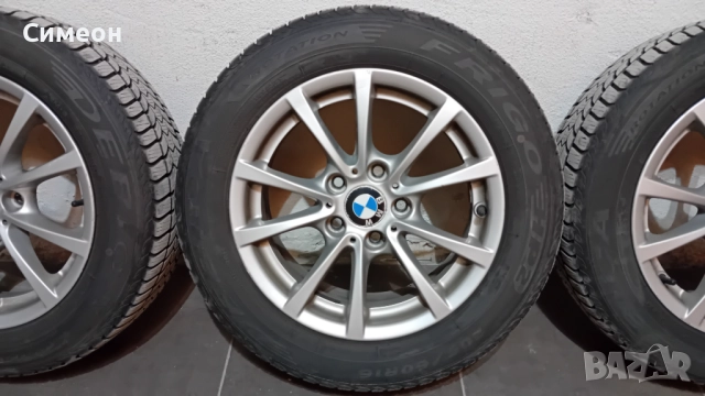 Оригинални джанти BMW 16" 7JX16 H2 със зимни гуми Debica Frigo HP2 8mm грайфер made in France., снимка 4 - Гуми и джанти - 51725188