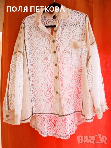 Ефектна риза с дантела