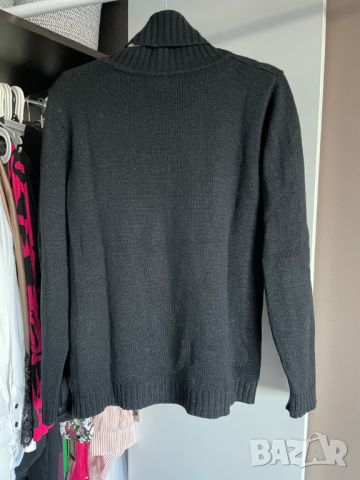 OVS Дамски вълнен черен пуловер поло, L, снимка 2 - Блузи с дълъг ръкав и пуловери - 45717562