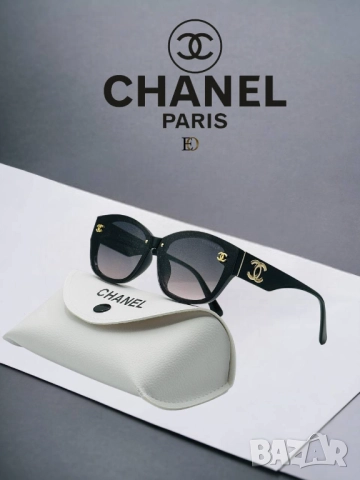 очила с черен обикновен калъф и ув защита chanel, снимка 4 - Слънчеви и диоптрични очила - 51457642