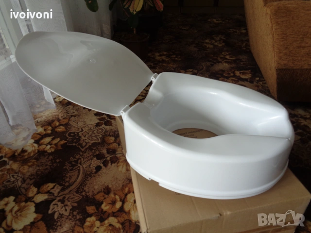 Чисто нова Надстройка за тоалетна чиния 15см до 180кг с капак, снимка 2 - Тоалетни столове - 53932678