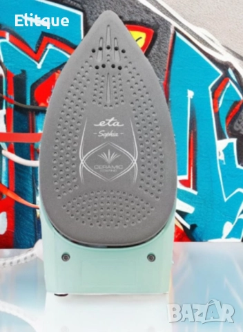 Туристическа ютия Voltz, 1500W Max, Керамична плоча, Паров удар, Сгъваема дръжка, Бял/зелен, снимка 6 - Друга електроника - 52786874