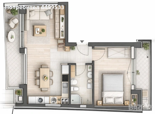 Двустаен апартамент в бутикова сграда, снимка 8 - Апартаменти - 53681108