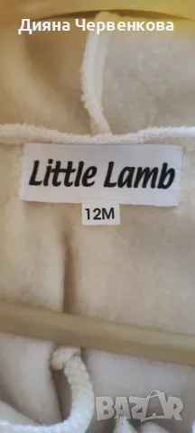 Детска пелерина с качулка Little Lamb - момиче, снимка 4 - Жилетки и елечета за бебе - 44046466