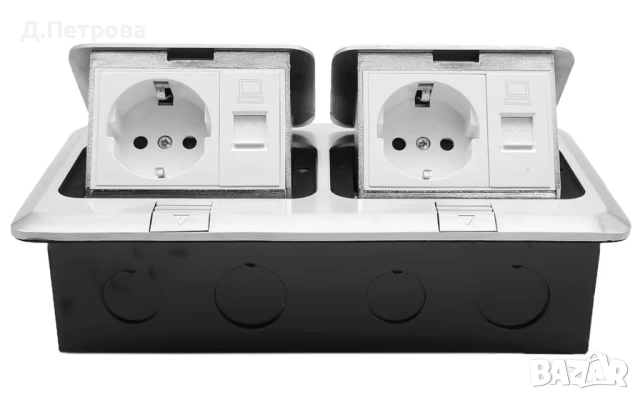 Вграден подов контакт 2x220V + 2x LAN (Ethernet), снимка 3 - Други стоки за дома - 54021047